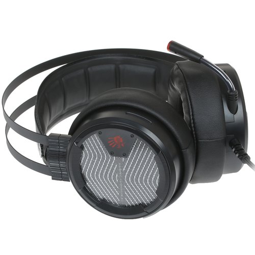 Наушники проводные A4Tech Bloody M620T [охватывающие, закрытые, 20-20000 Гц, микр, рег громкости, каб. 1,8м, разъем usb, черный]