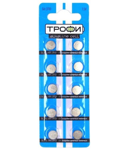 Оценка надежности Батарейка Трофи плоская (G6, LR69) | 0193606 ...
