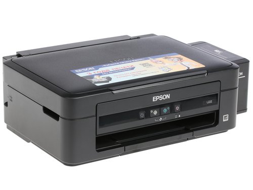 МФУ Epson L222  (Принтер/Копир/Сканер:  A4  5760x1440dpi  27ppm  3pl  СНПЧ(4x70ml)  USB2.0)