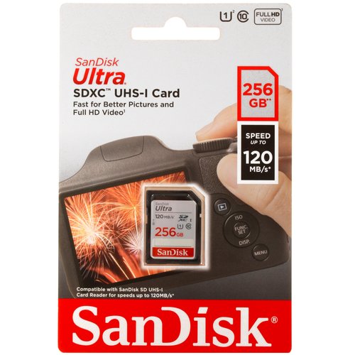 Карта памяти SanDisk Ultra SDXC 256 ГБ [SDSDUN4-256G-GN6IN]