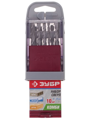 Набор сверл ЗУБР 4-29704-H10-SB