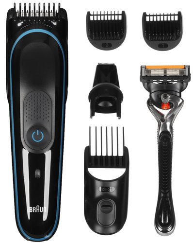 Триммер Braun MGK5345 черный/синий
