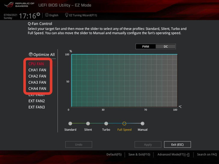 Silent mode в биосе fan что