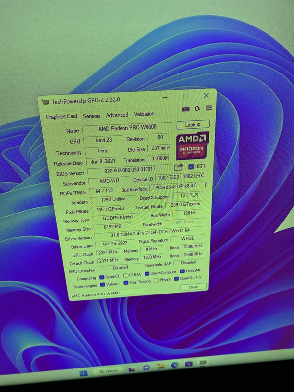 Розовый экран Radeon Pro w6600 | Видеокарты — Коммуникатор Клуб DNS