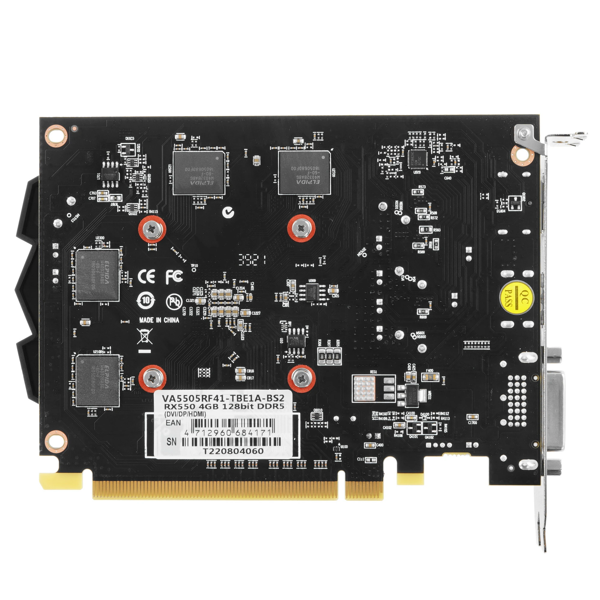 Видеокарта Biostar AMD Radeon RX 550, 4 GB GDDR5, 128 bit, DisplayPort, HDMI, DVI-D, GPU 1100 MHz, фото9