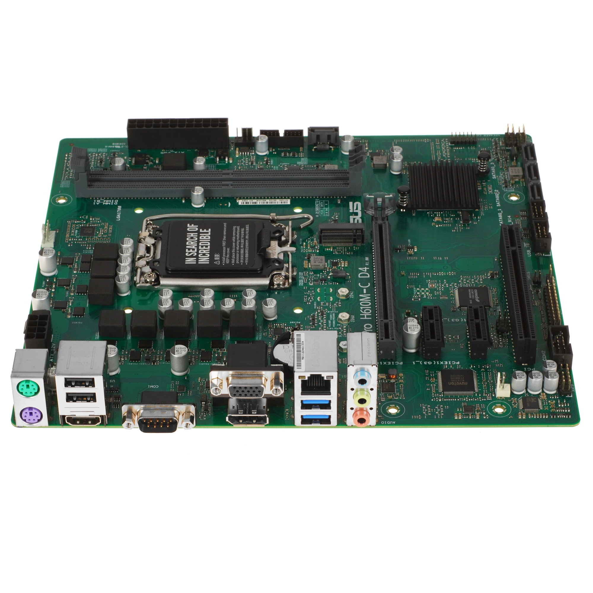 Материнская плата ASUS Pro H610M-C D4-CSM, LGA 1700, Intel H610, 2xDDR4, 4xSATA, 1xM.2, 1xPCI-E 4.0 x16, 1xPCI, 1xDP, 1xHDMI, 1xVGA, 1x 1Gb LAN, 2xUSB-A 2.0, 2xUSB-A 3.2 Gen 1, 3x3.5 мм, 7.1, Micro-ATX, фото3