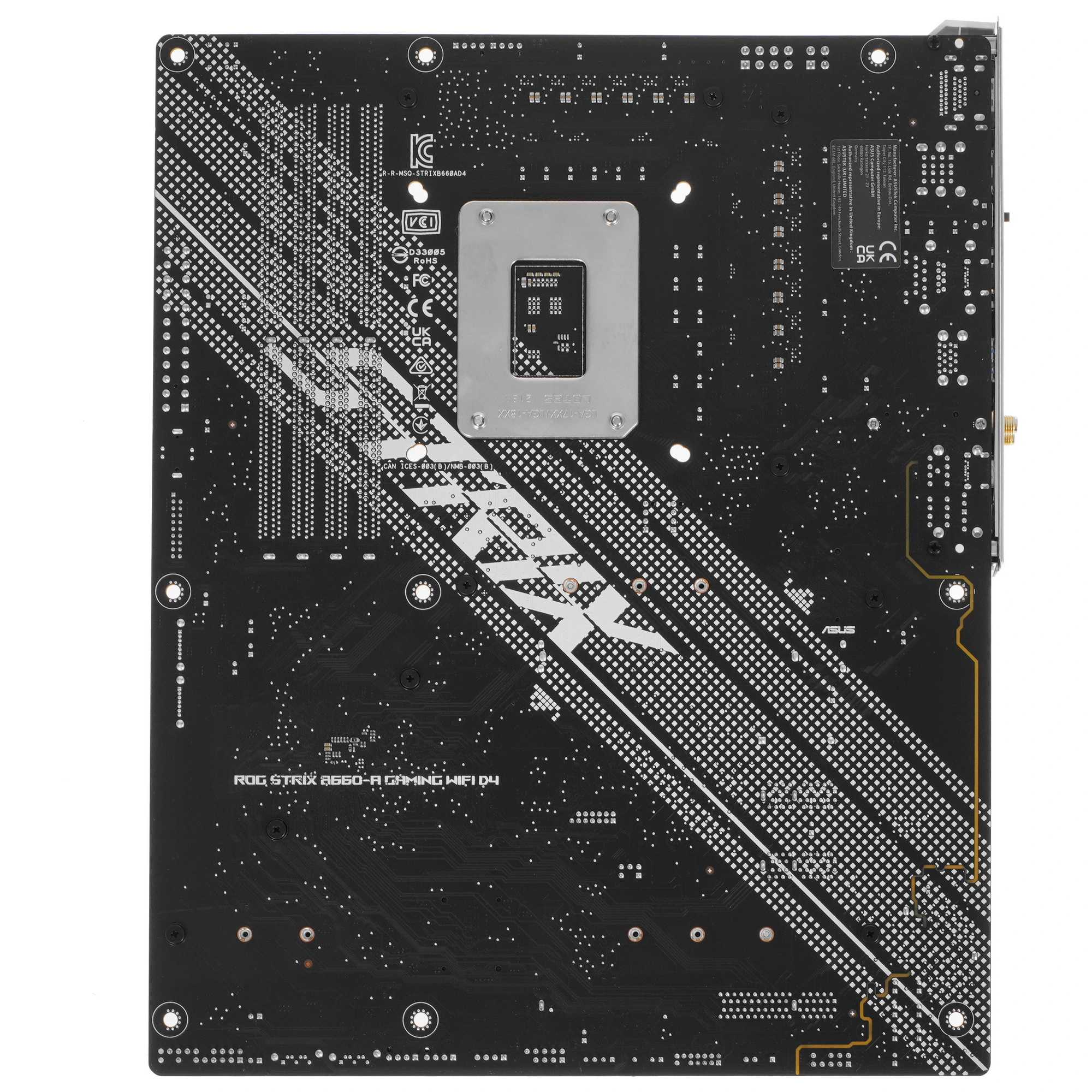 Материнская плата ASUS ROG STRIX B660-A GAMING WIFI D4, LGA 1700, Intel B660, 4xDDR4, 4xSATA, 3xM.2, 1xPCIe 5.0 x16, 1xPCIe 3.0 x4, 2xPCIe x1, 1xHDMI, 1xDP, 1x 2.5Gb LAN, 4xUSB 2.0, 2xUSB 3.2 Gen 1, 1xUSB-A 3.2 Gen 2, 1xUSB-C 3.2 Gen 1, 1xUSB-C 3.2 Gen 2x2, 5x3.5 мм, 7.1, ATX, фото3