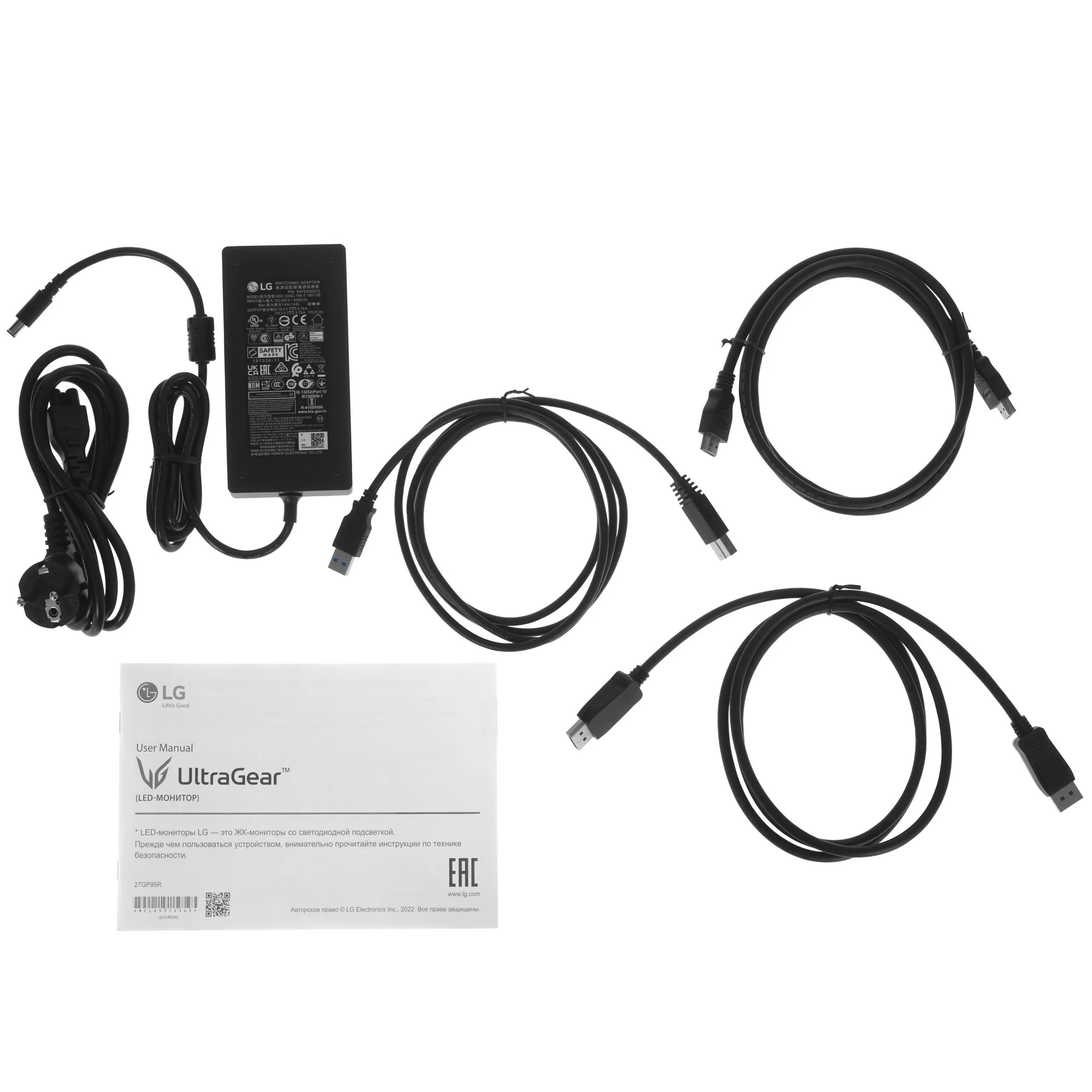 Монитор 27' LG UltraGear 27GP95RP-B IPS 3840x2160, 160 Гц, 1 мс, 16:9, 400 кд/м2, 2xHDMI, 1xDP, 1x3.5 мм, черный/красный, фото9