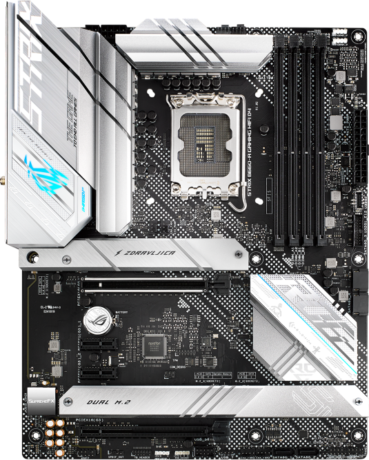 Материнская плата ASUS ROG STRIX B660-A GAMING WIFI D4, LGA 1700, Intel B660, 4xDDR4, 4xSATA, 3xM.2, 1xPCIe 5.0 x16, 1xPCIe 3.0 x4, 2xPCIe x1, 1xHDMI, 1xDP, 1x 2.5Gb LAN, 4xUSB 2.0, 2xUSB 3.2 Gen 1, 1xUSB-A 3.2 Gen 2, 1xUSB-C 3.2 Gen 1, 1xUSB-C 3.2 Gen 2x2, 5x3.5 мм, 7.1, ATX