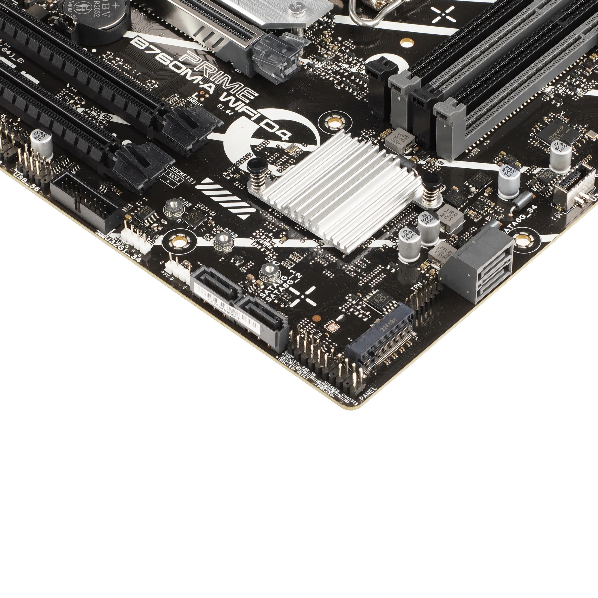 Материнская плата ASUS PRIME B760M-A WIFI D4, LGA1700, Intel B760, 4xDDR4, 4xSATA, 2xM.2, 3xPCIe x16, DisplayPort, HDMI, 1x2.5Gb LAN, 3x3.5 мм, 7.1, microATX, фото5
