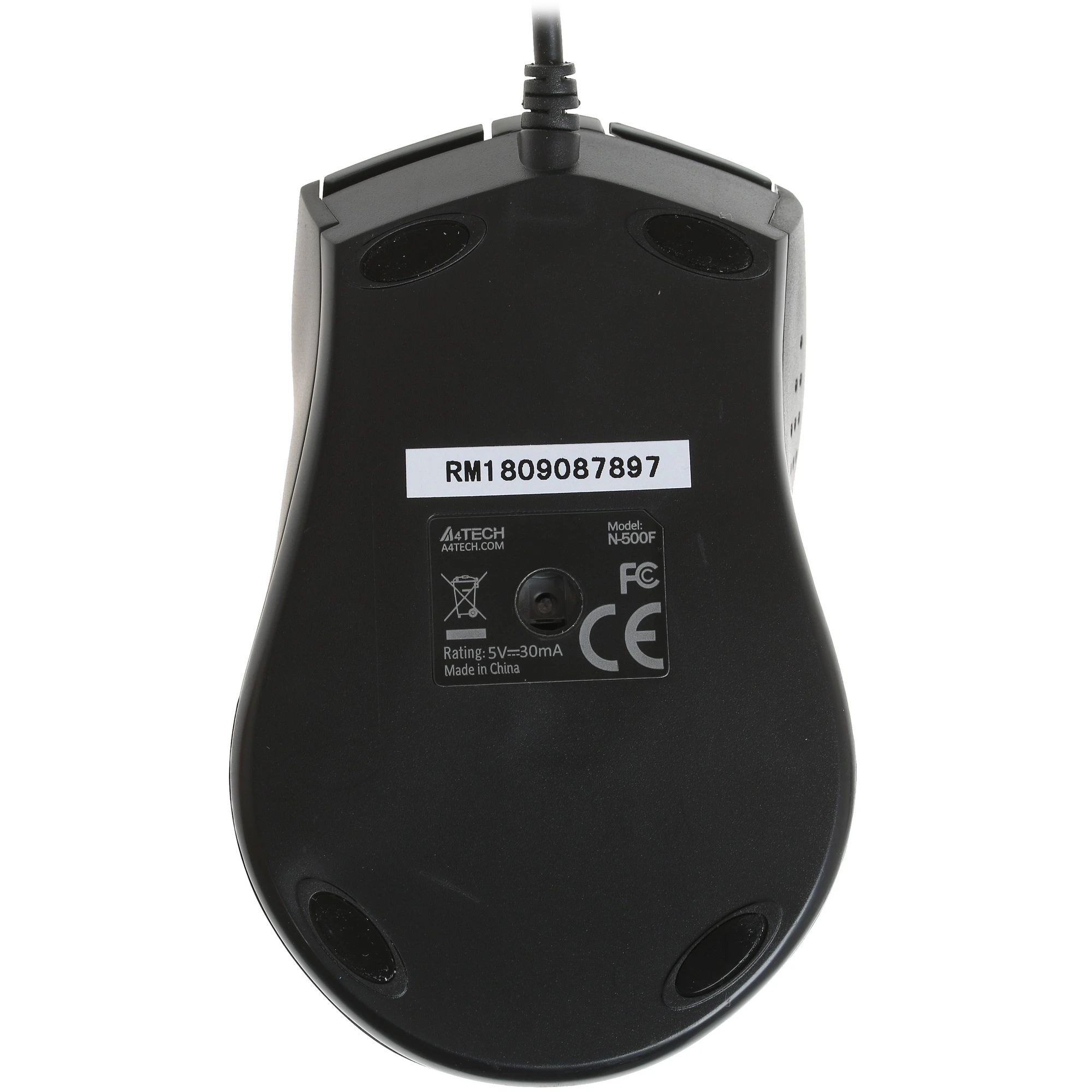 Мышь проводная A4Tech N-500F серый, 1000 dpi, USB Type-A, кнопки - 4, вид 17