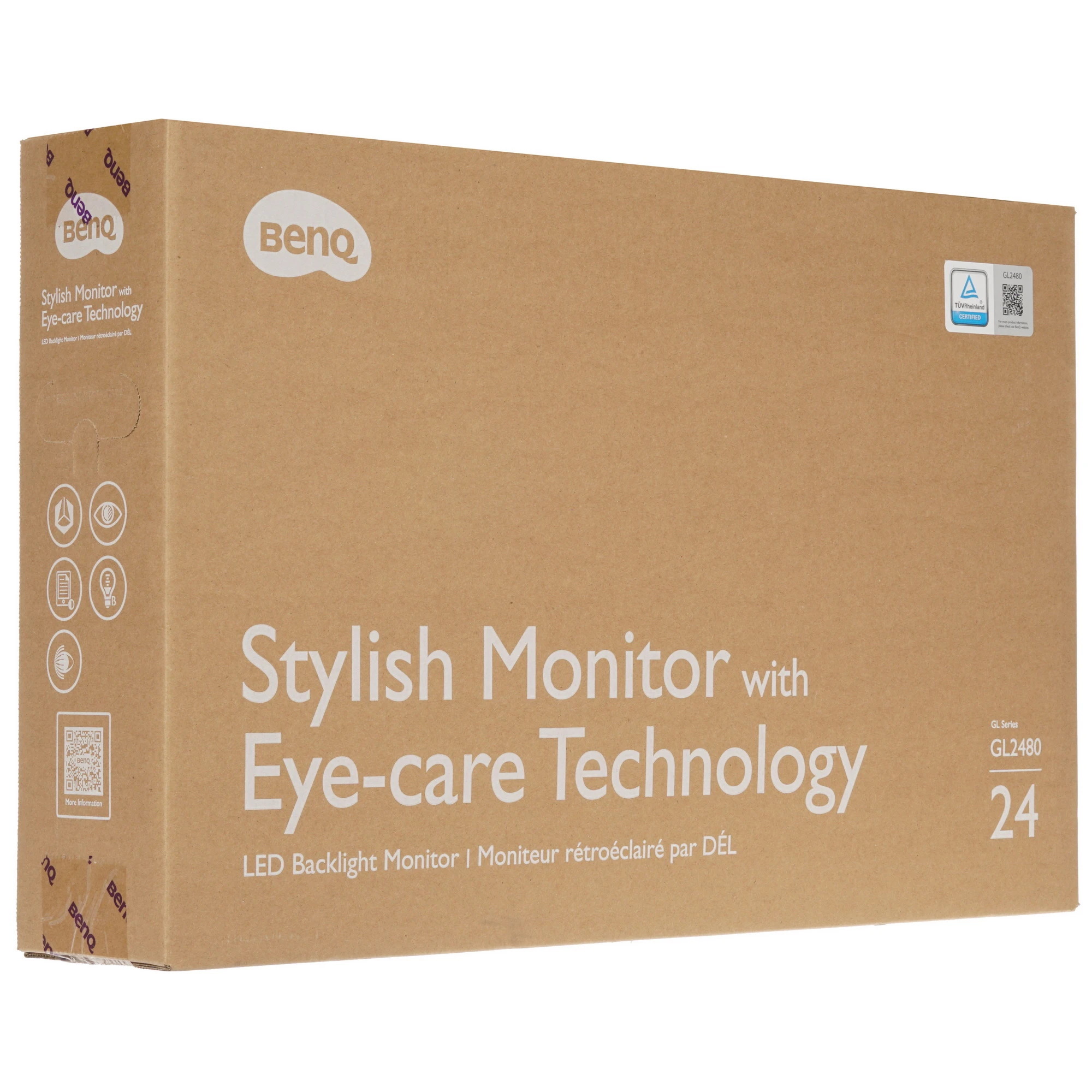 Монитор 24' BenQ GL2480 TN 1920x1080, 75 Гц, 1 мс, 16:9, 250 кд/м², HDMI 1.4, DVI-I, VGA, 3.5 Jack, черный, фото9