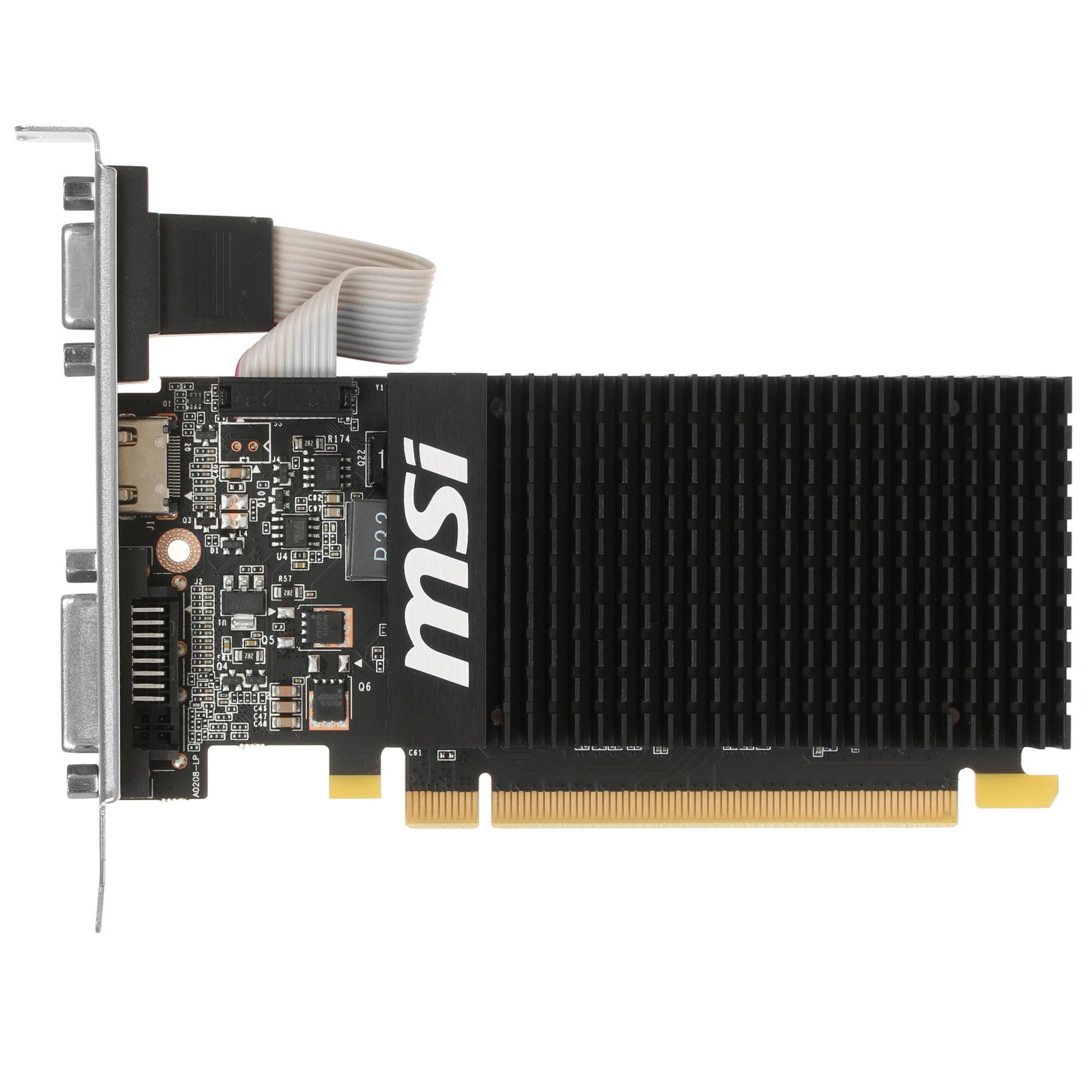 Видеокарта MSI GeForce GT 710, 2 GB DDR3, 64 bit, HDMI, DVI-D, VGA, GPU 954 MHz