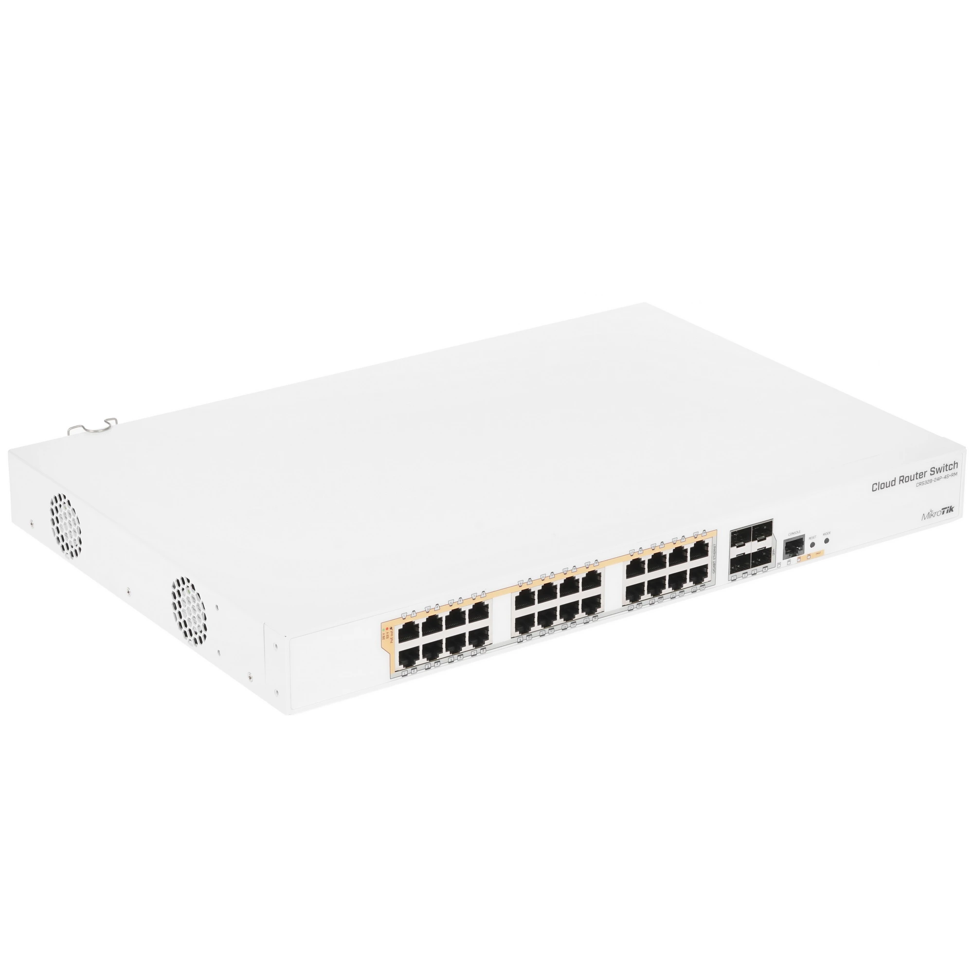 Коммутатор MikroTik CRS328-24P-4S+RM, 24×1 Гбит/с PoE + 4×10 Гбит/с SFP+, управляемый