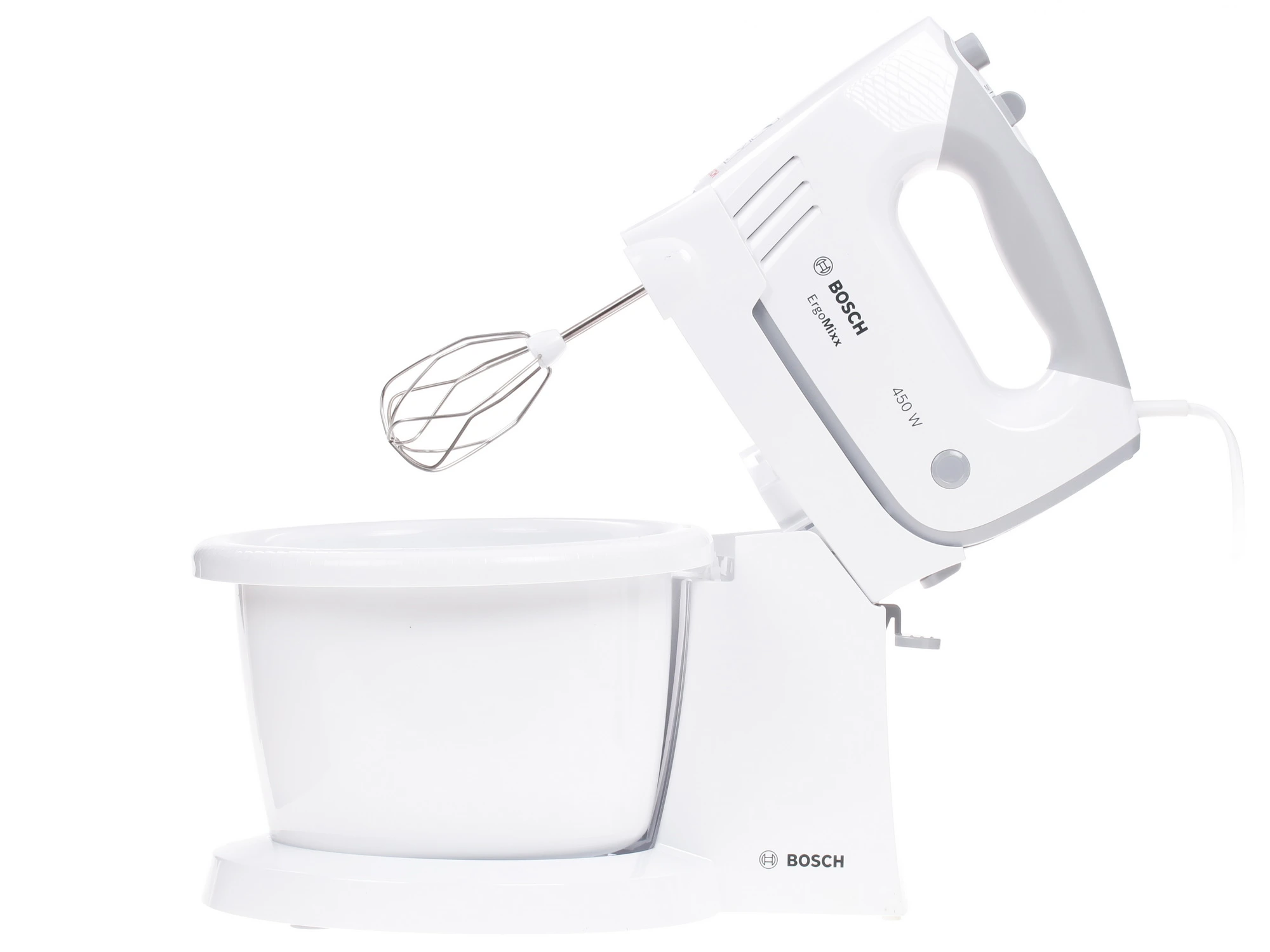 Миксер стационарный Bosch MFQ36460 450 Вт, белый/серый