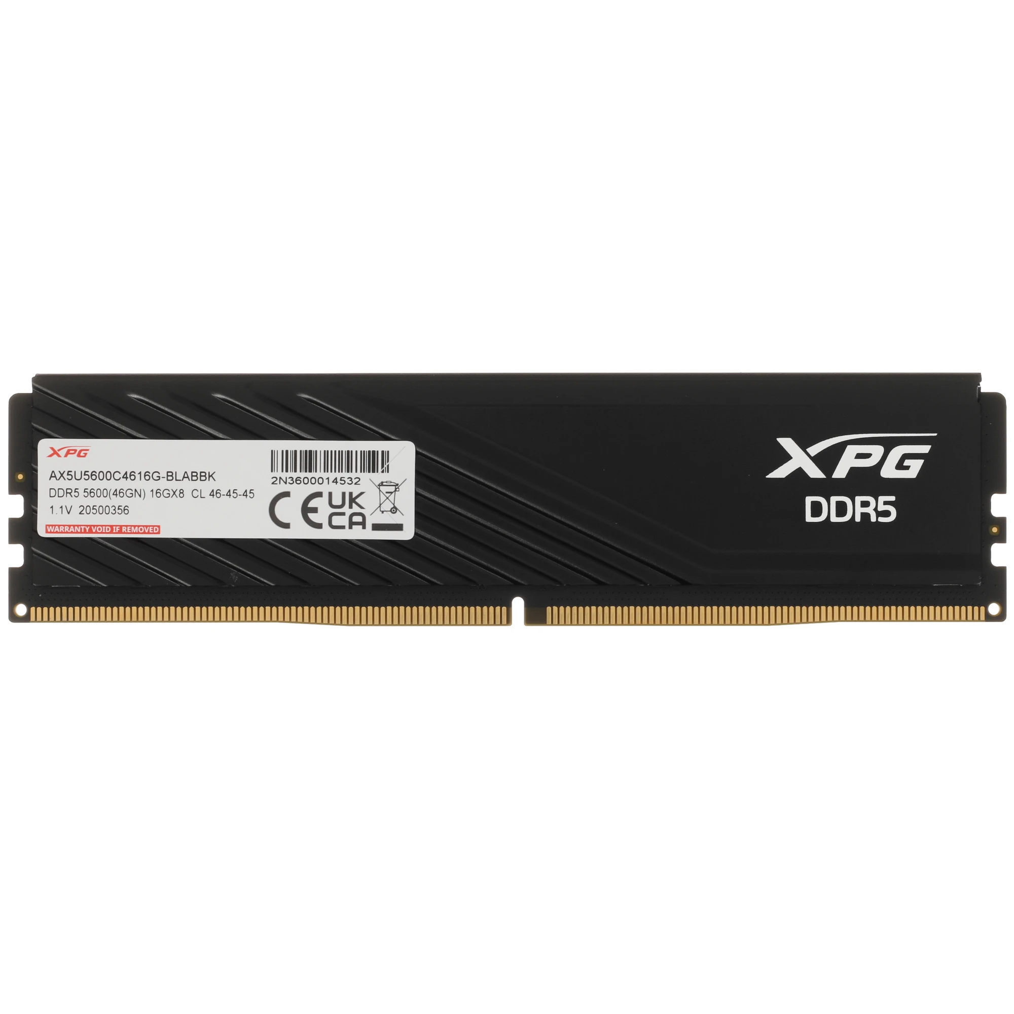 Оперативная память ADATA XPG Lancer Blade, DDR5, 16GB (1x16GB), 5600 MHz, CL46, с радиатором, черный, фото2
