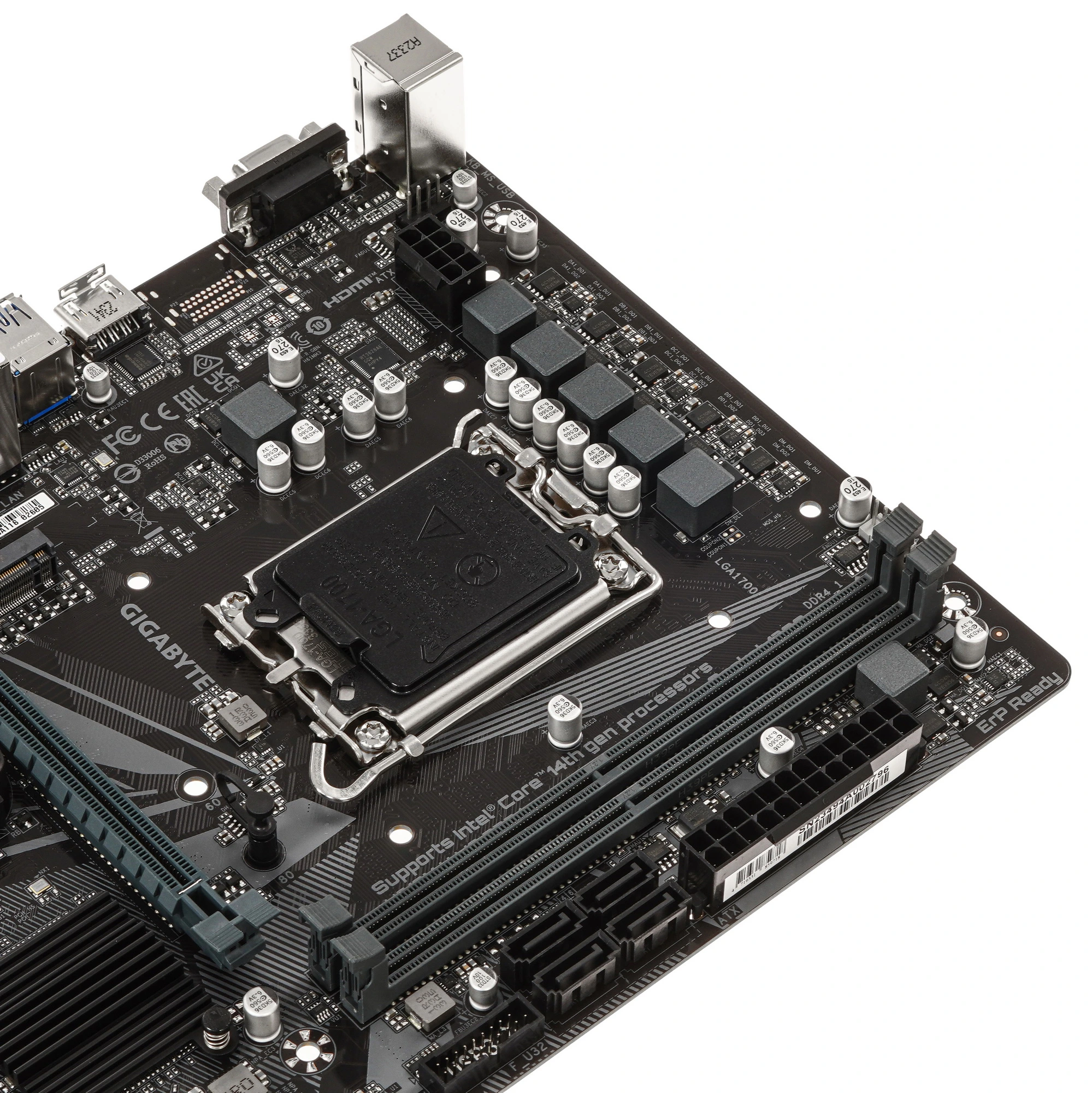 Материнская плата GIGABYTE H610M H V3 DDR4, LGA1700, Intel H610, 2xDDR4, 4xSATA, 1xM.2, 1xPCIe 4.0 x16, 1xPCIe x1, HDMI, D-Sub, 1x1Gb LAN, 3x3.5 мм, 7.1, microATX, фото6