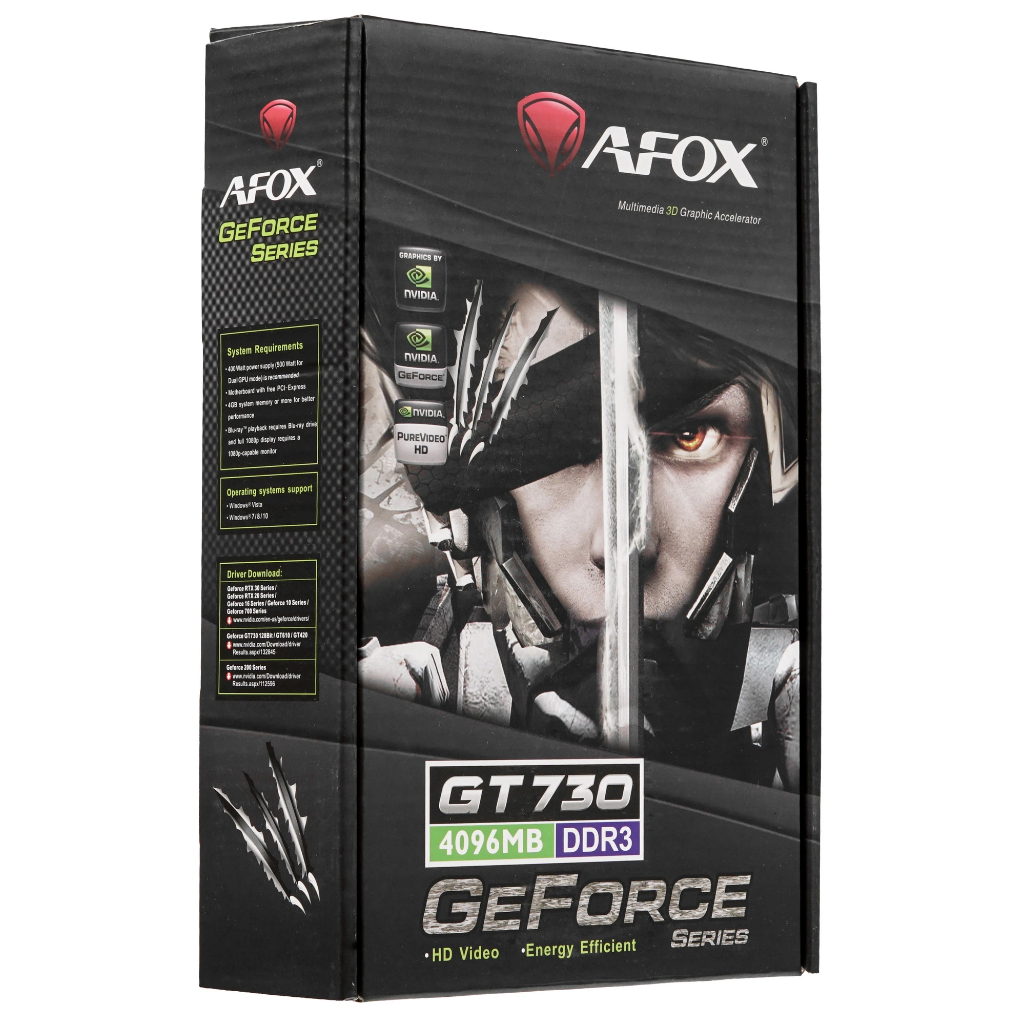 Видеокарта AFOX GeForce GT 730, 4 GB DDR3, 128 bit, HDMI, DVI-D, VGA, GPU 700 MHz, фото11