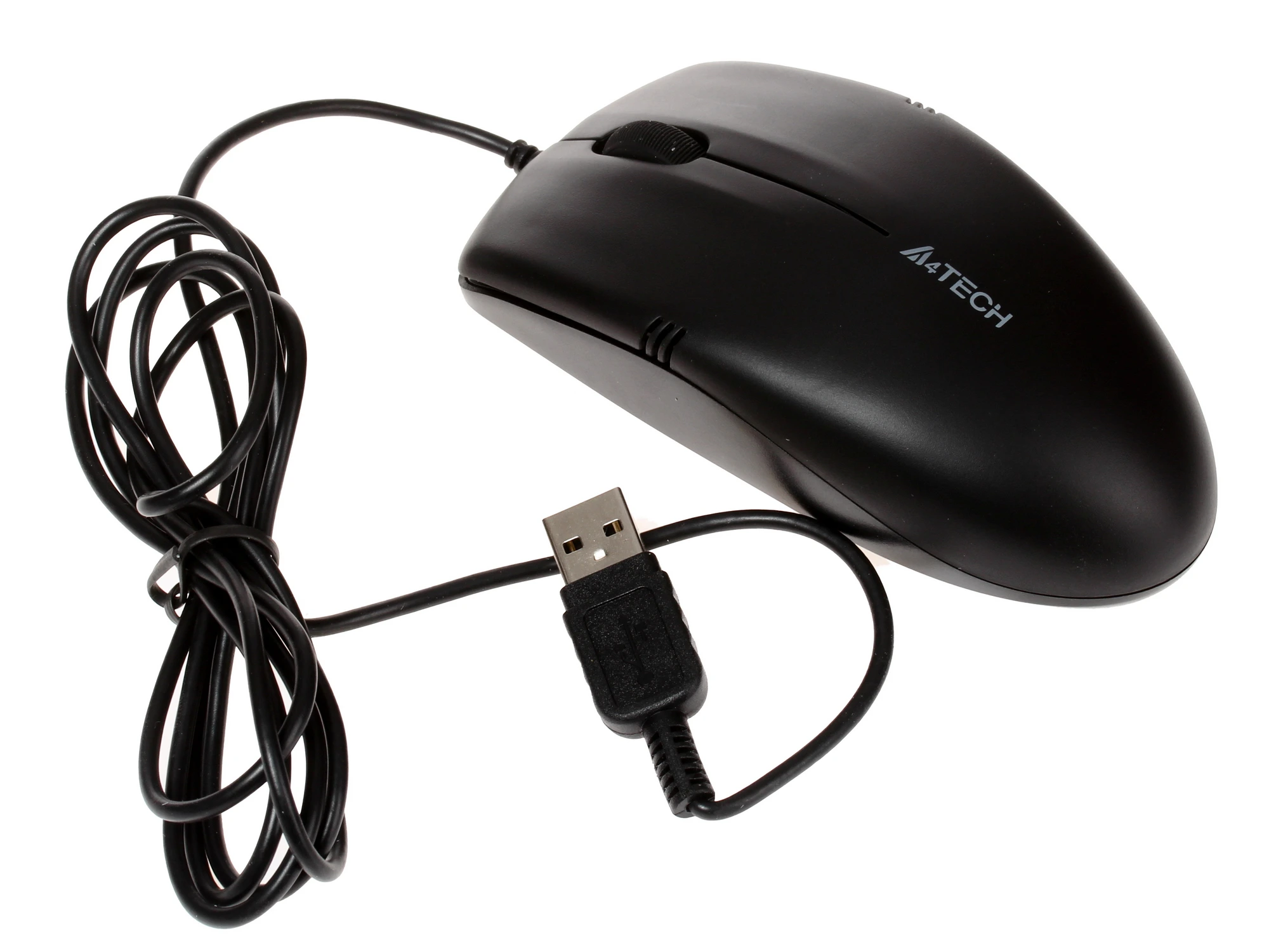 Мышь проводная A4Tech OP-530NU черный, 1200 dpi, USB, кнопки - 3, вид 9