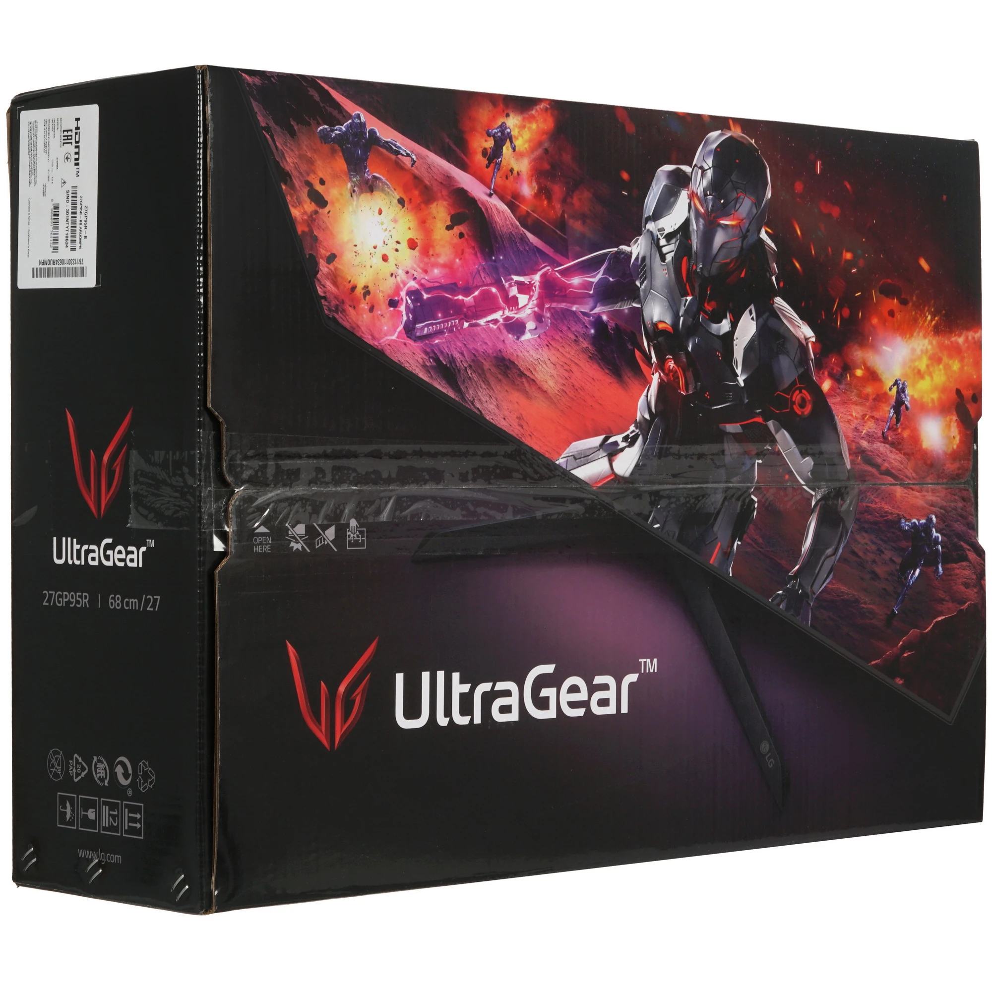 Монитор 27' LG UltraGear 27GP95RP-B IPS 3840x2160, 160 Гц, 1 мс, 16:9, 400 кд/м2, 2xHDMI, 1xDP, 1x3.5 мм, черный/красный, фото10