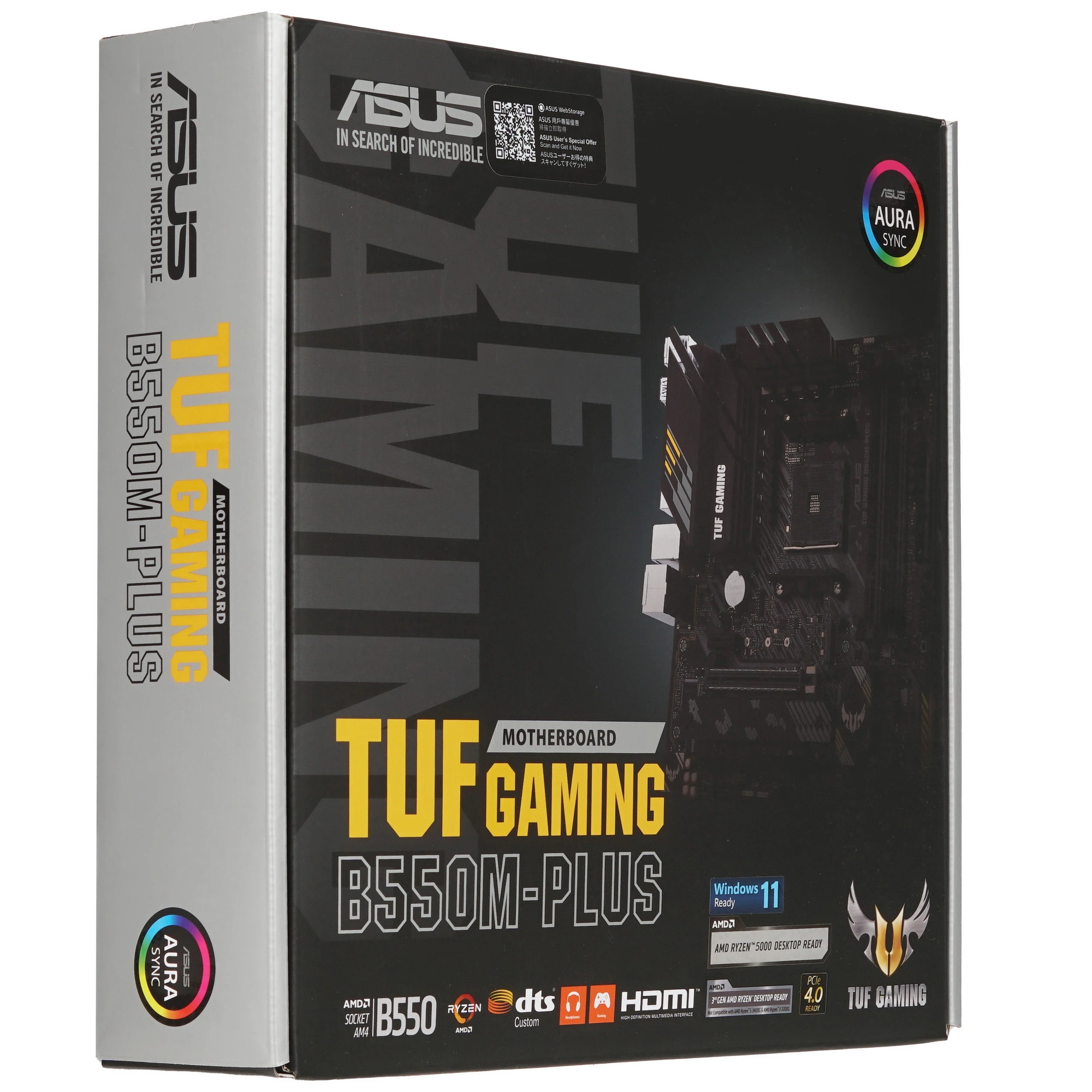Материнская плата ASUS TUF GAMING B550M-PLUS, AM4, AMD B550, 4xDDR4, 4xSATA, 2xM.2, 1xPCIe 4.0 x16, 1xPCIe 3.0 x16, 1xPCIe x1, DisplayPort, HDMI, 1x2.5Gb LAN, 8xUSB, 5x3.5 мм, 7.1, microATX, фото9